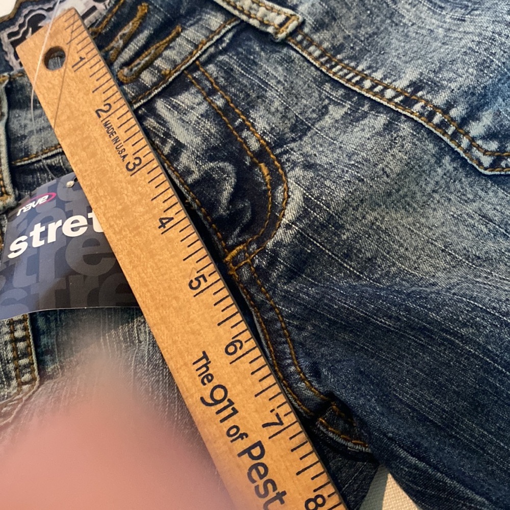 NWT & Vintage Rave Distressed Flare Jeans - Picture 5 of 9